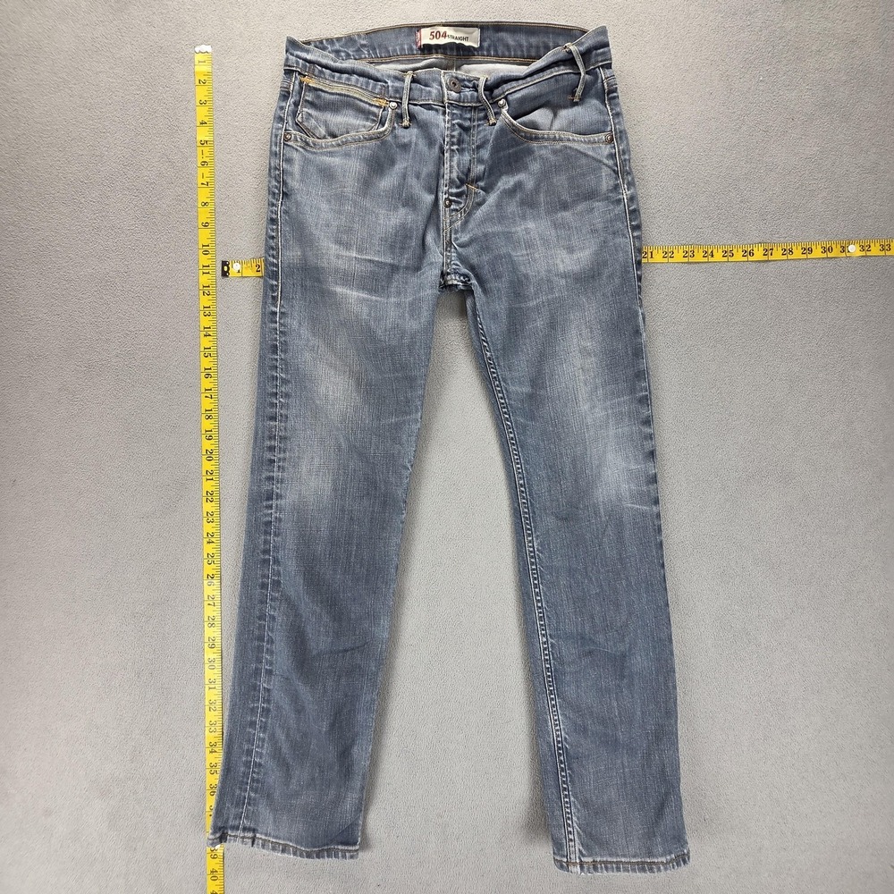 Vintage‎ Levis 504 Jeans Mens 31x32 Blue Straight Engineered Zip Fly Medium Wash